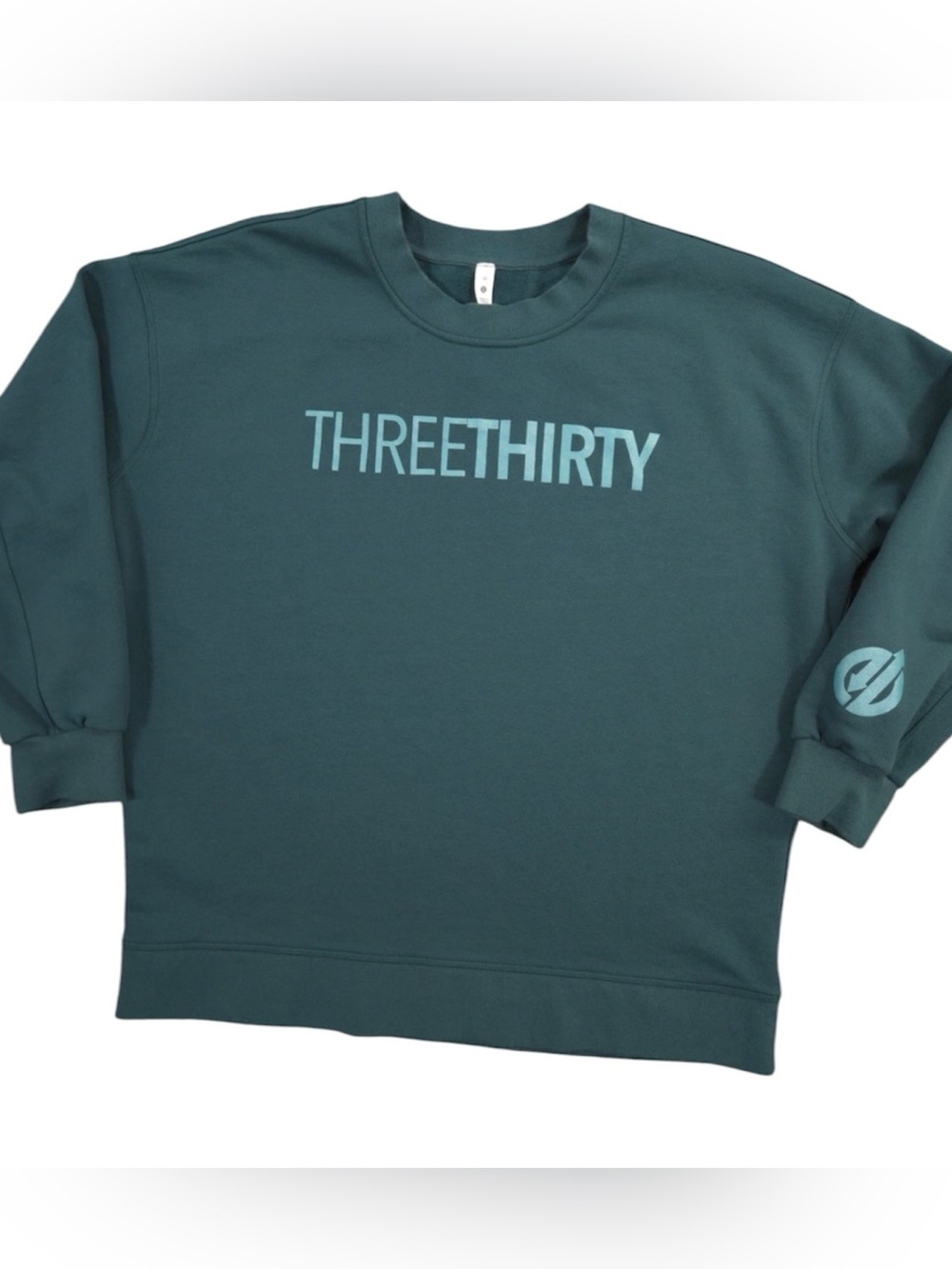 Lululemon Perfectly Oversized Crew Sweatshirt Womens 6 Teal Three Thirty, EUC